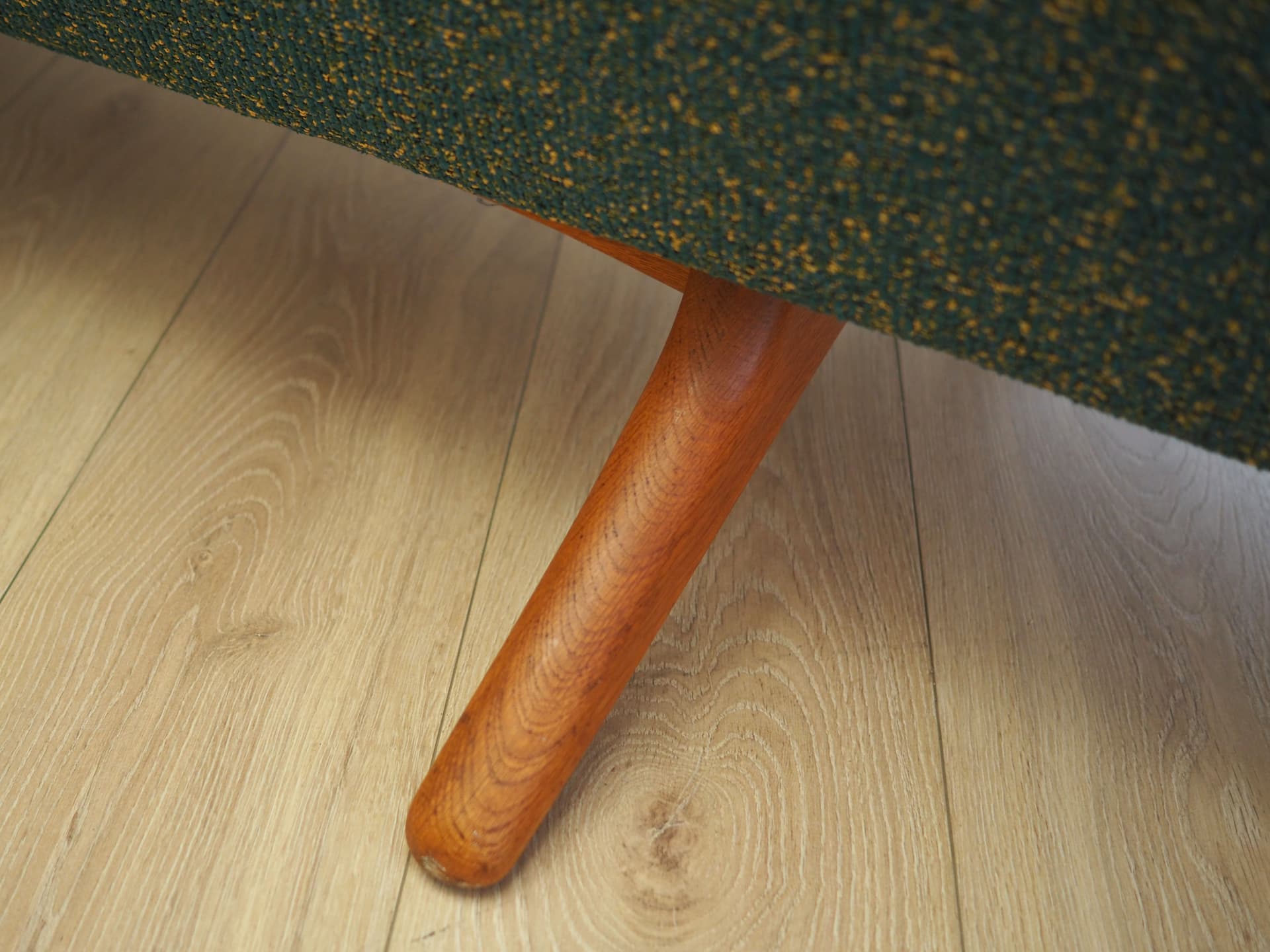Sofa ML-90, zielony melanż, wełna dąb, proj. I. Wikkelsø, A. Mikael Laursen, Dania, lata 60. - 76405