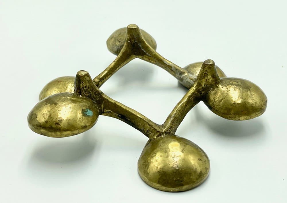 Candleholder Brutalist, golden bronze, Germany, 1960s. - 157324