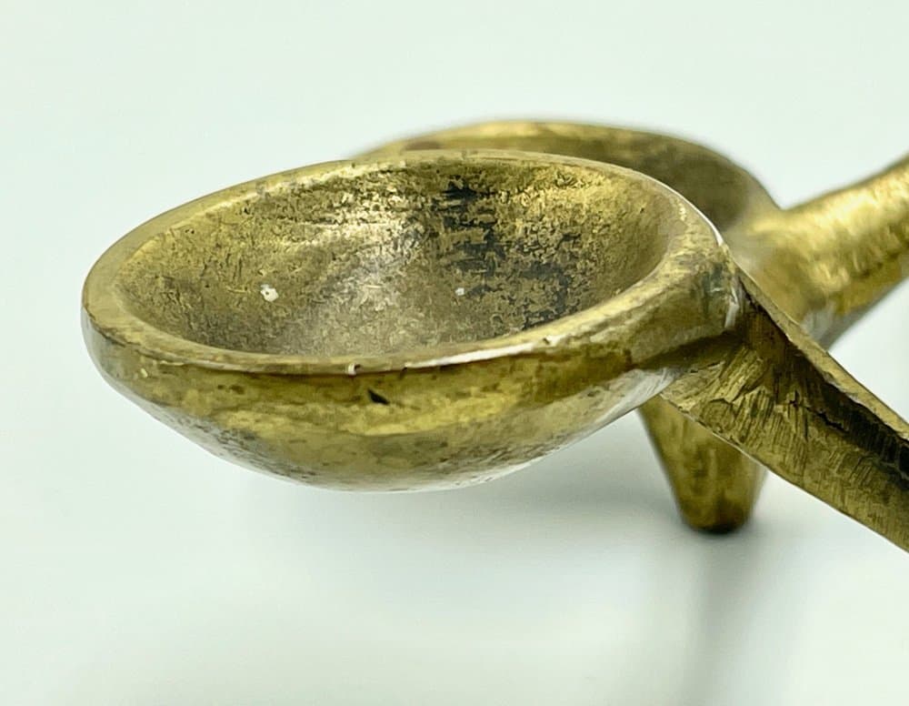 Candleholder Brutalist, golden bronze, Germany, 1960s. - 157325
