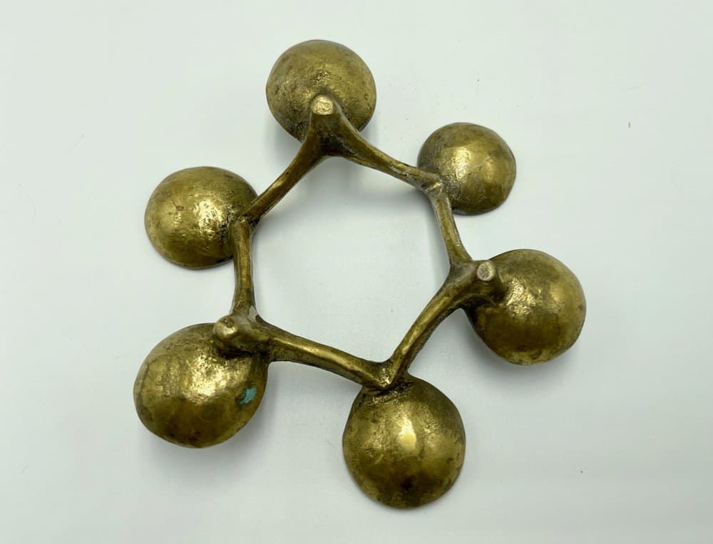Candleholder Brutalist, golden bronze, Germany, 1960s. - 157323
