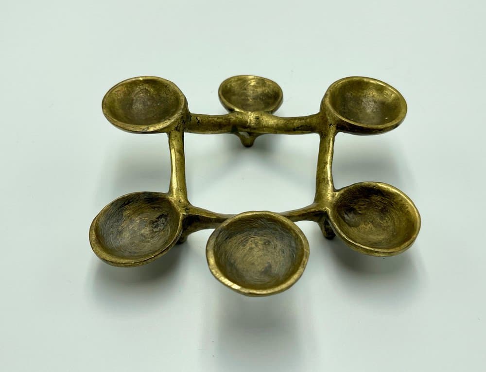 Candleholder Brutalist, golden bronze, Germany, 1960s. - 157330
