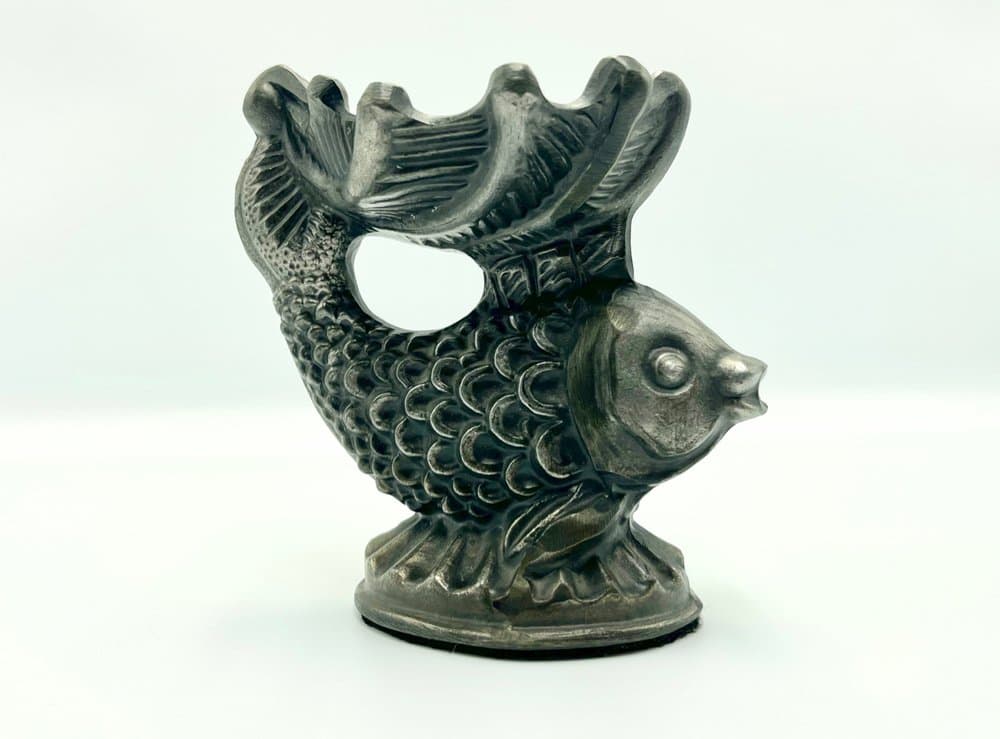 Popielniczka ryba, srebrny, cyna, Niemcy, lata 60. - 157349