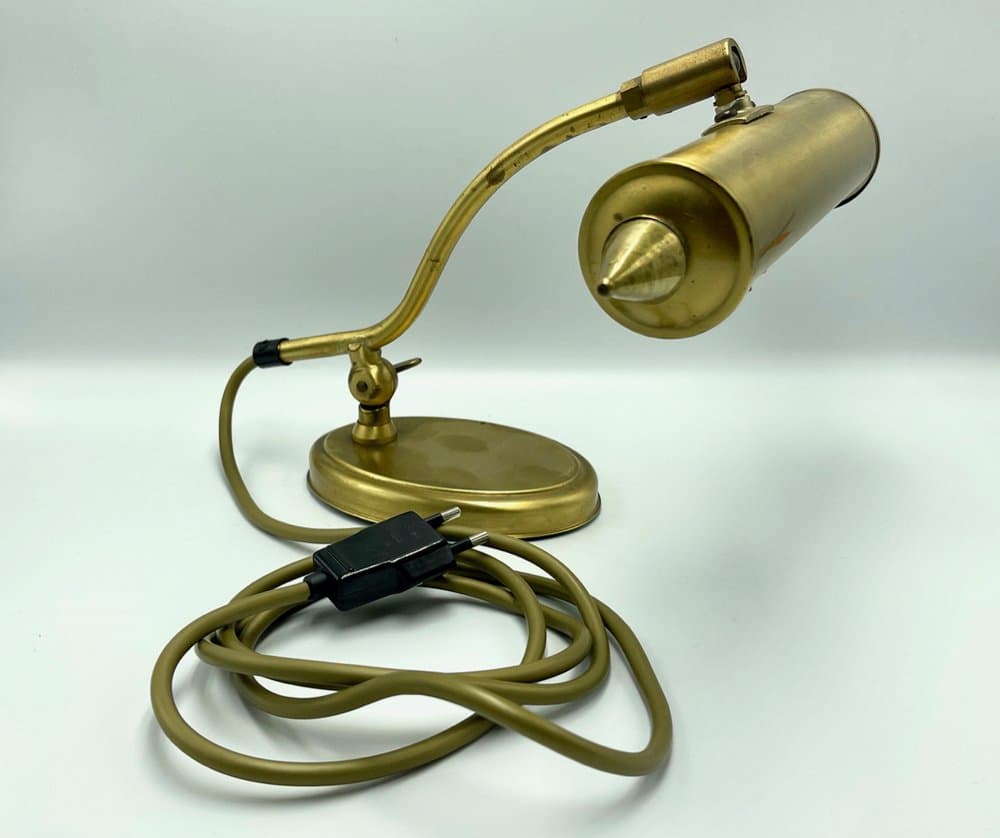 Piano table lamp, golden brass, Germany, 1960s. - 157388