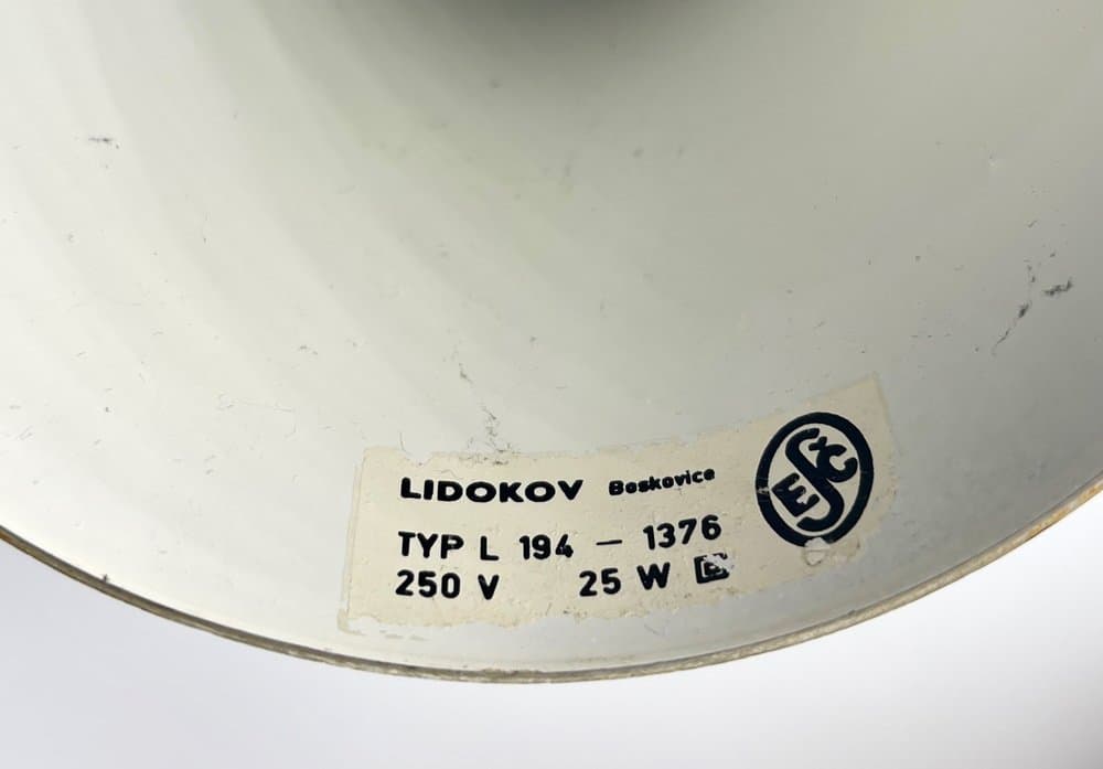 Lampa stołowa, pomarańczowy, stal, proj. J. Hurka, Czechy, lata 70. - 157430