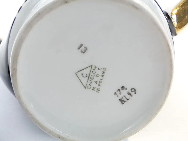 Dzbanek London, porcelana czarny, proj. W. Potacki, Ćmielów, Polska, lata 60. - 9829