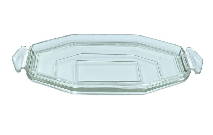 Taca Art Deco, transparent, szkło, lata 30.