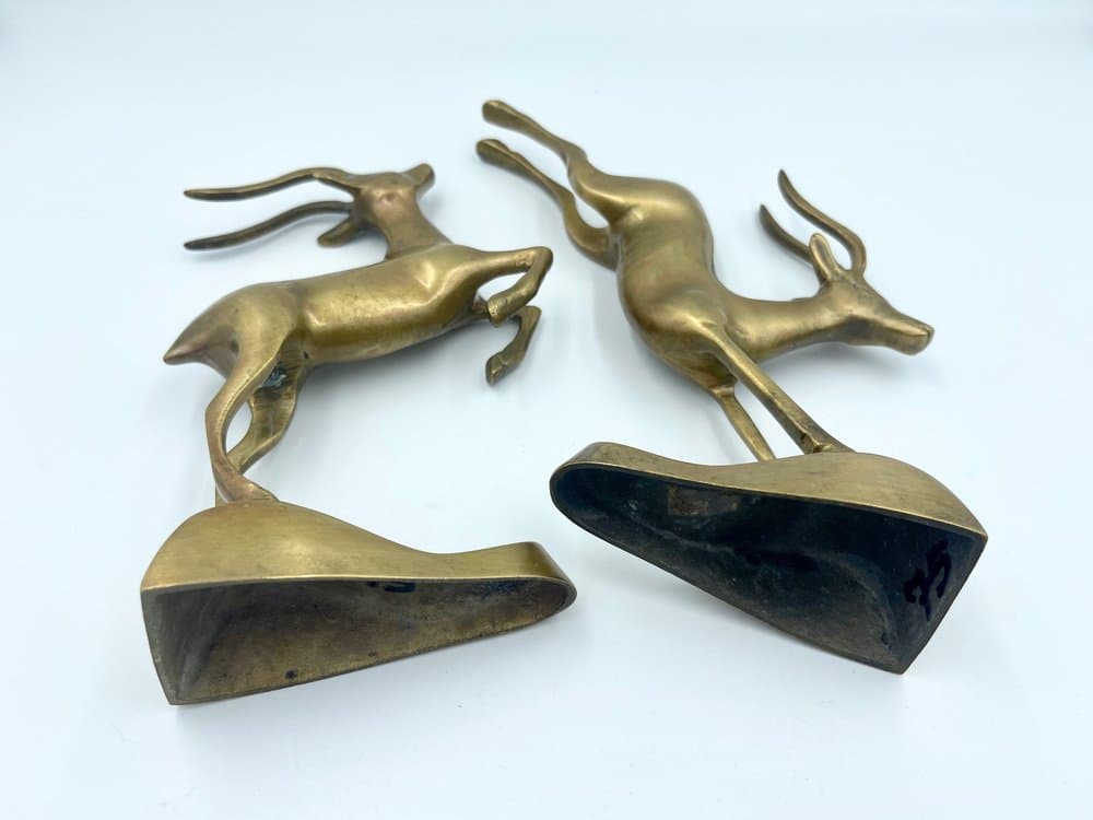 pair of figurines Gezelles, golden brass, 1970s - 157464
