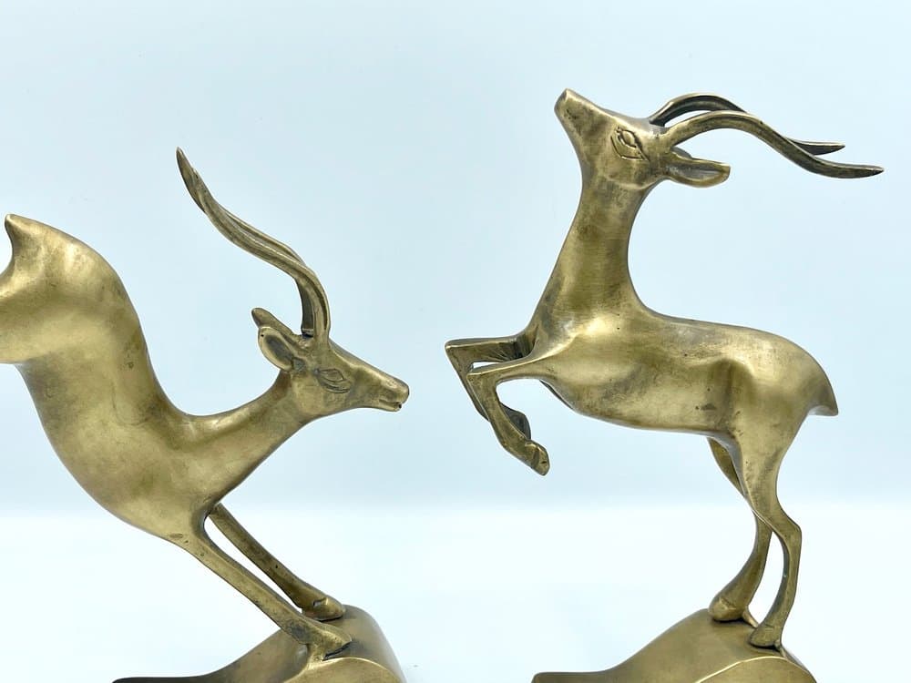 pair of figurines Gezelles, golden brass, 1970s - 157465