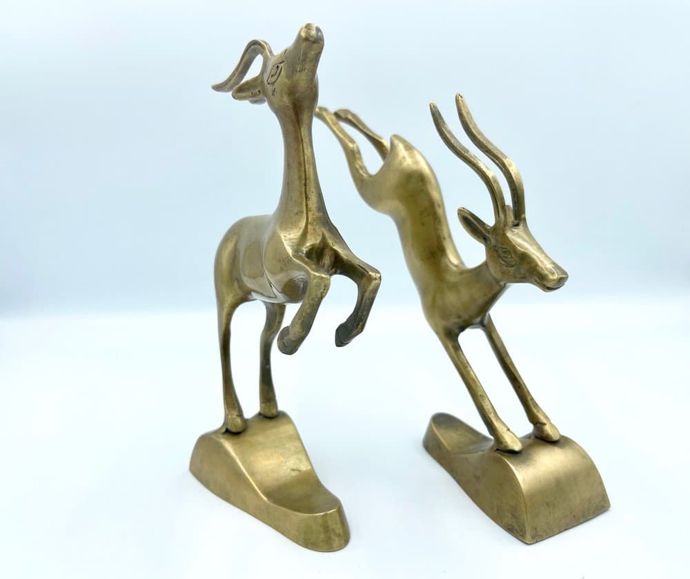 pair of figurines Gezelles, golden brass, 1970s - 157466