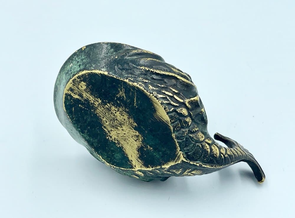 Popielniczka, brąz ciemny, brąz mosiądz, proj. W. Bosse, Austria, lata 60. - 157486