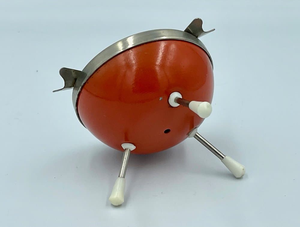 Popielniczka Space Age, pomarańczowy, stal, Polska, lata 70. - 157513