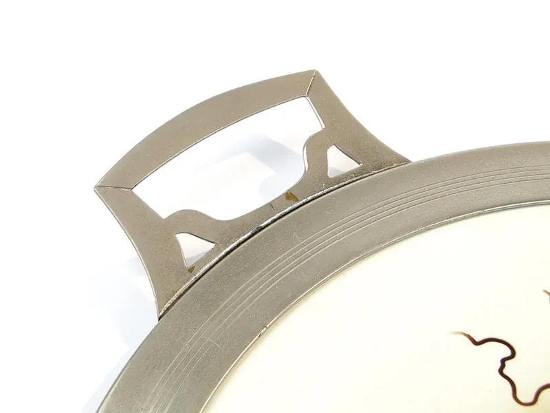 Ivory Art Nouveau Tray with Ceramic Insert, Austria, 1920s - 9818