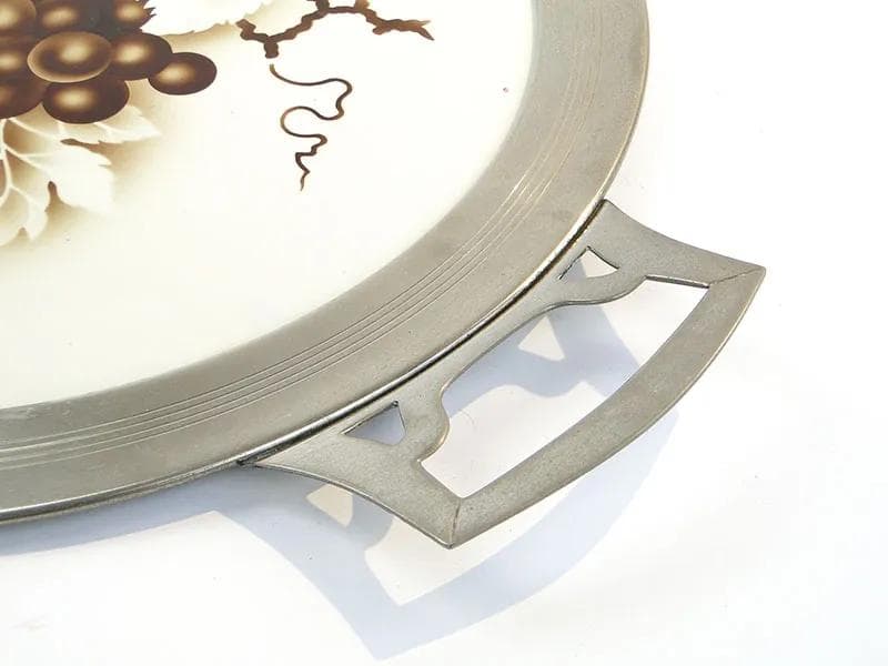 Ivory Art Nouveau Tray with Ceramic Insert, Austria, 1920s - 9817