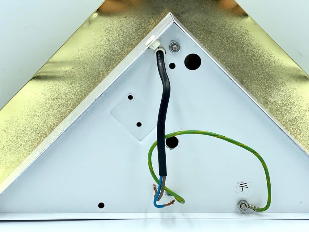 Wall sconce, postmodern, golden brass, acrylic, Germany, 1980s. - 157520