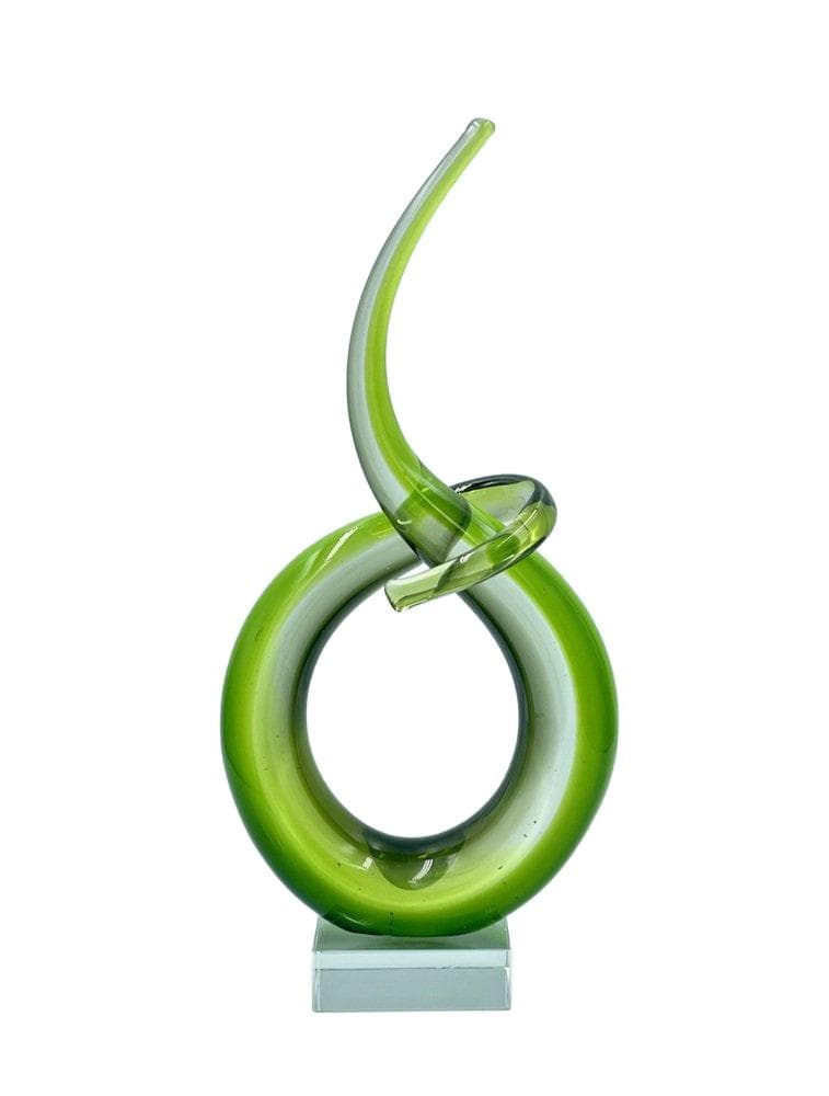 Sculpture, Murano Twist, green, glass, Italy, 1960s.