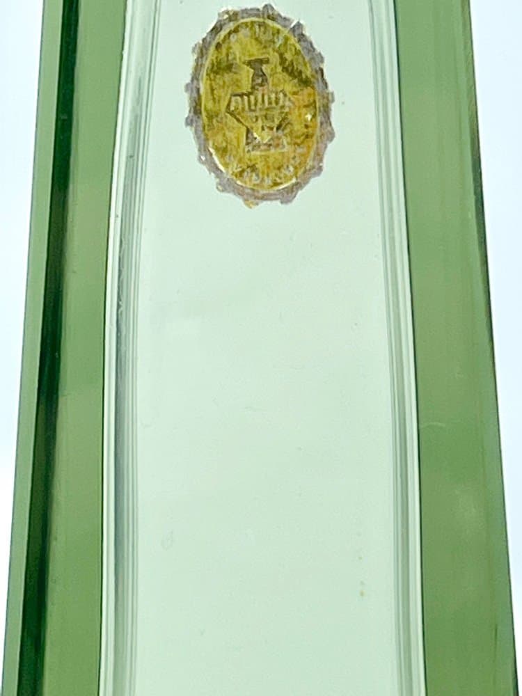 Wazon Art Deco, oliwkowy, szkło, Murano, Włochy, lata 40. - 157578