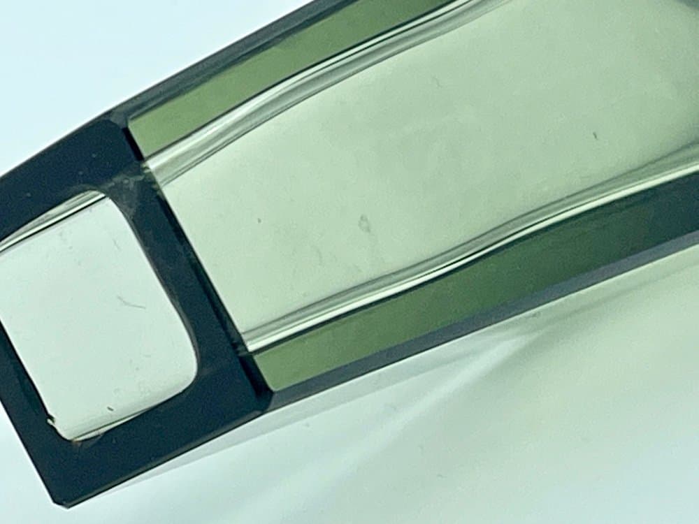 Wazon Art Deco, oliwkowy, szkło, Murano, Włochy, lata 40. - 157574