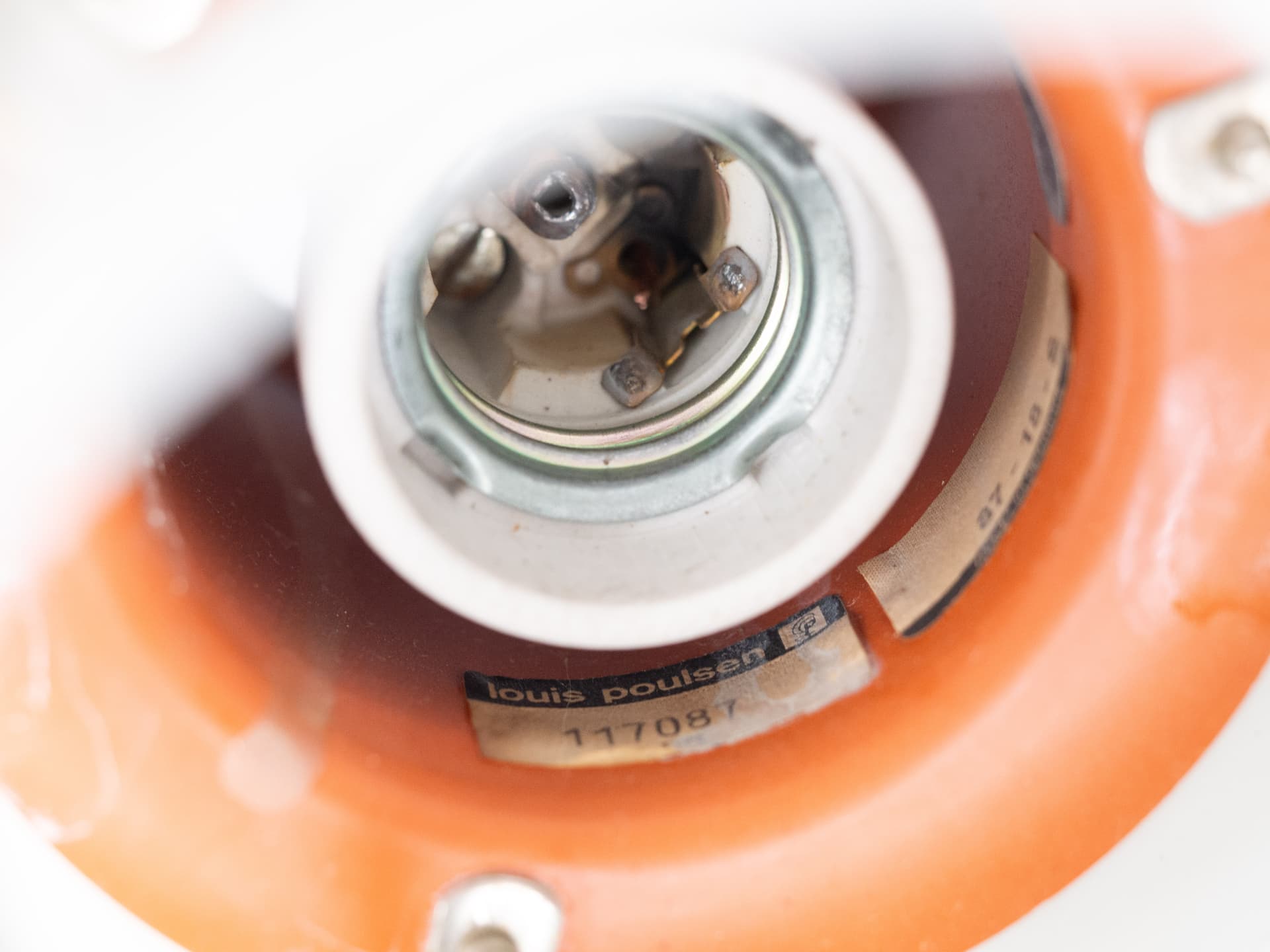 Biała lampa wisząca PH 4/3, proj. P. Henningsen dla Louis Poulsen, Dania, lata 60. - 143461