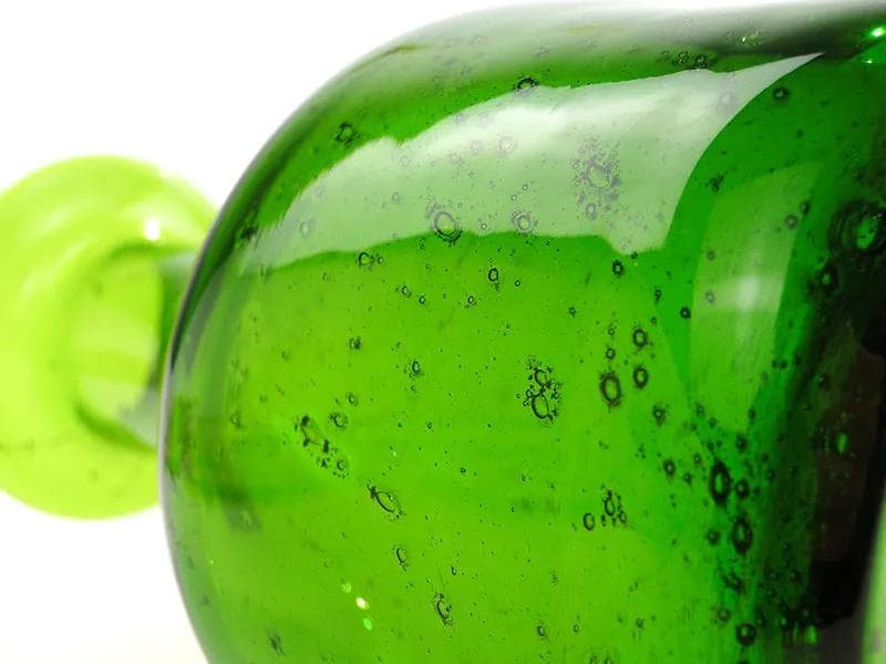 Wazon-butla Antico, zielony, szkło, proj. Z. Horbowy, Polska, lata 70. - 10002