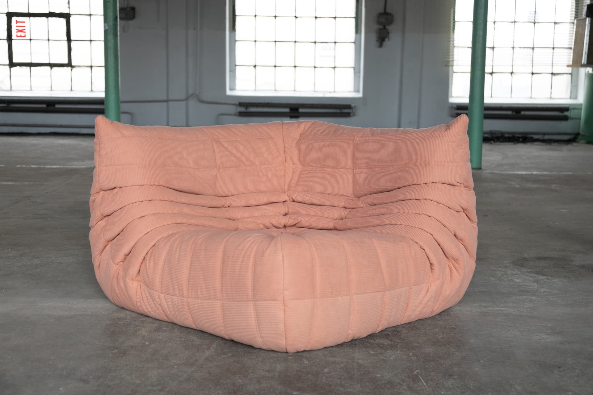 Narożnik Togo, cord różowy - 143945