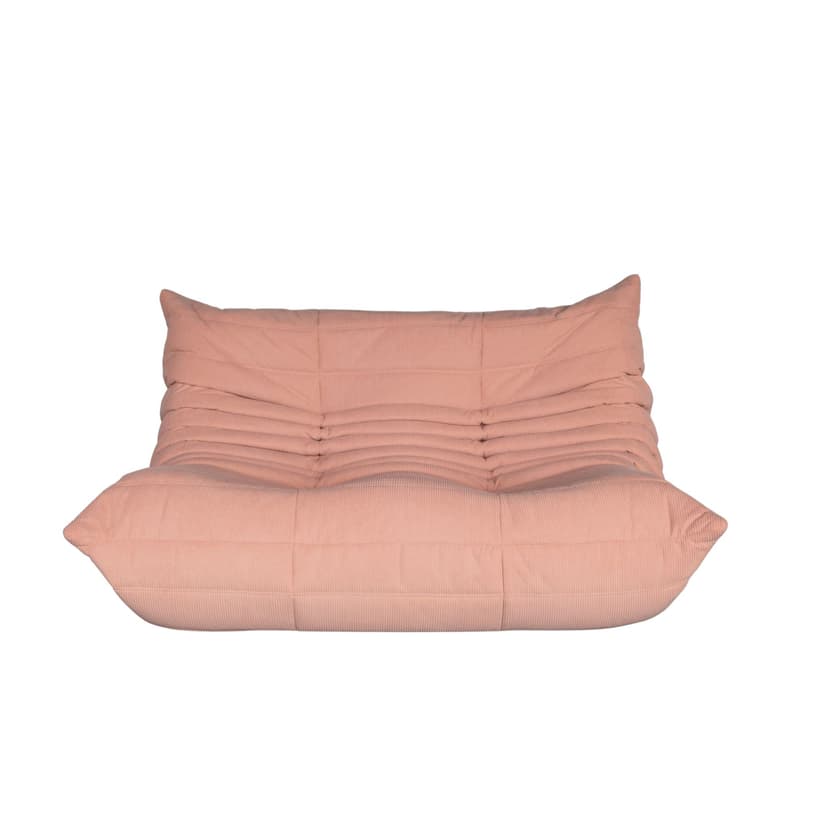 Sofa Togo dwuosobowa, cord różowy