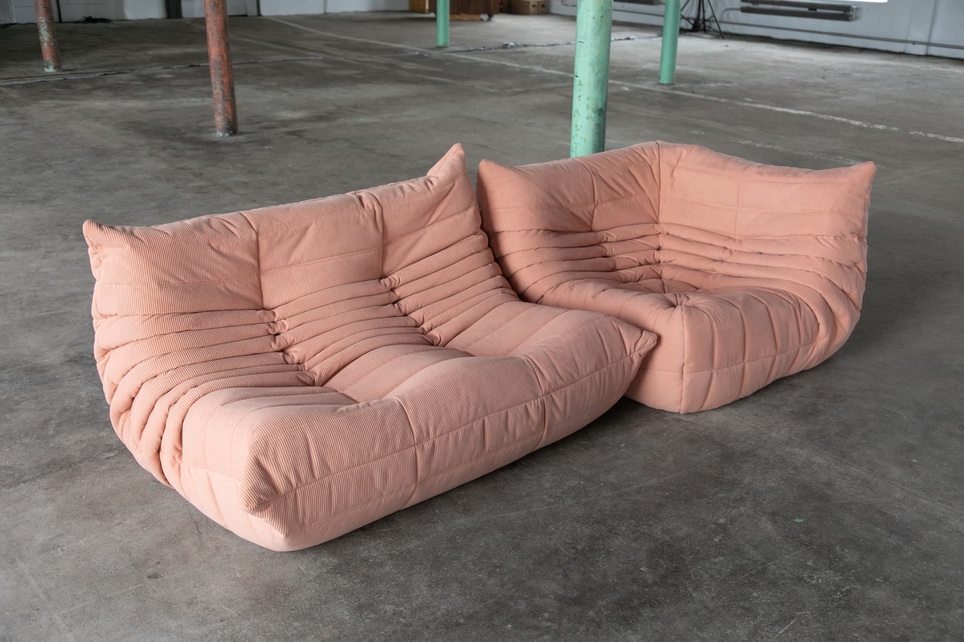 Zestaw wypoczynkowy Togo 5 części, cord różowy - 144109