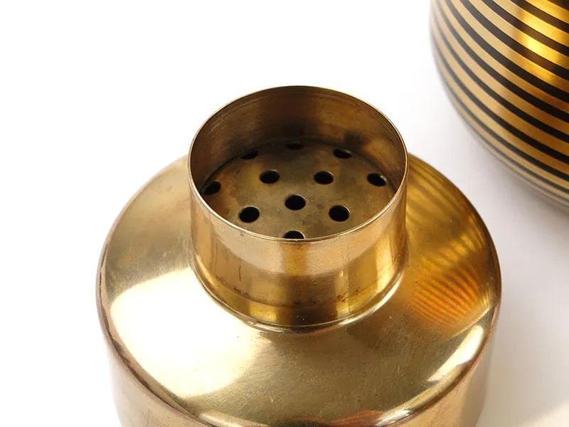 Cocktail shaker and glasses set, topaz glass, Borocrystal Chribska, Czechoslovakia, 1950s - 9995