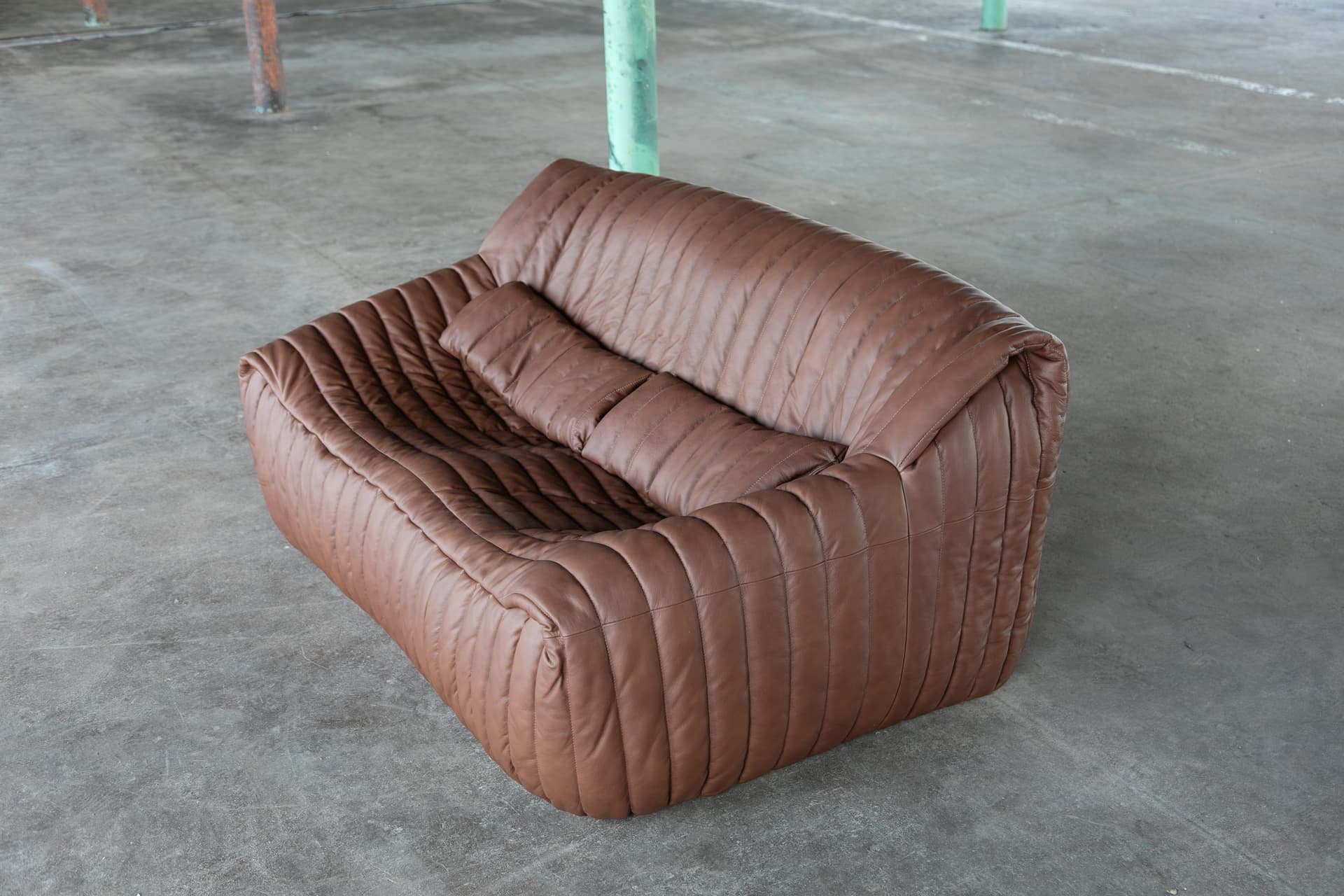 Dwuosobowa sofa Sandra, brązowa, proj. A. Hiéronimus, Ligne Roset, lata 70. - 144242