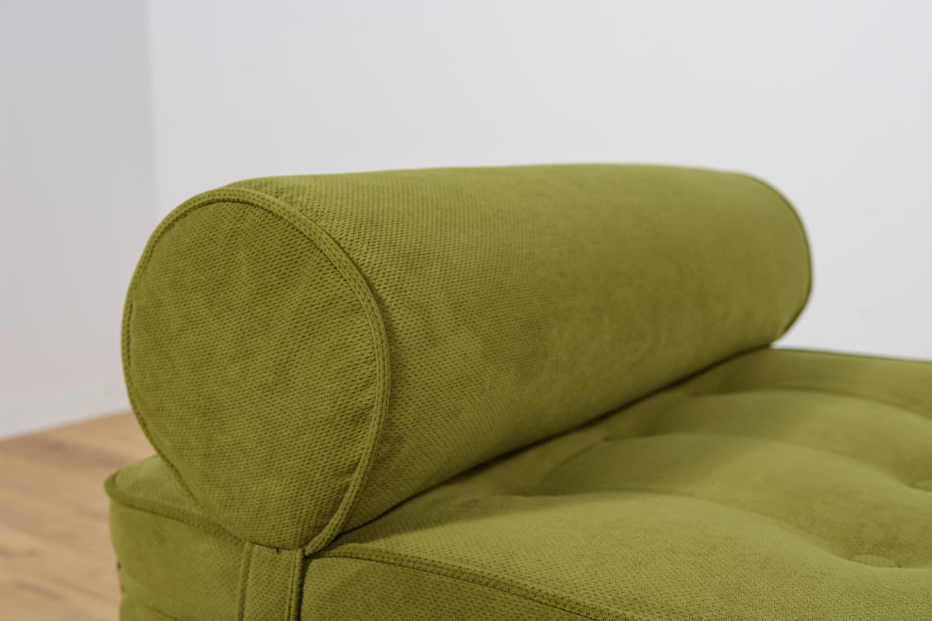 Leżanka Model GE-19, tkanina zielona, teak, proj. H. Wegner, Getama, Dania, lata 50. - 147016