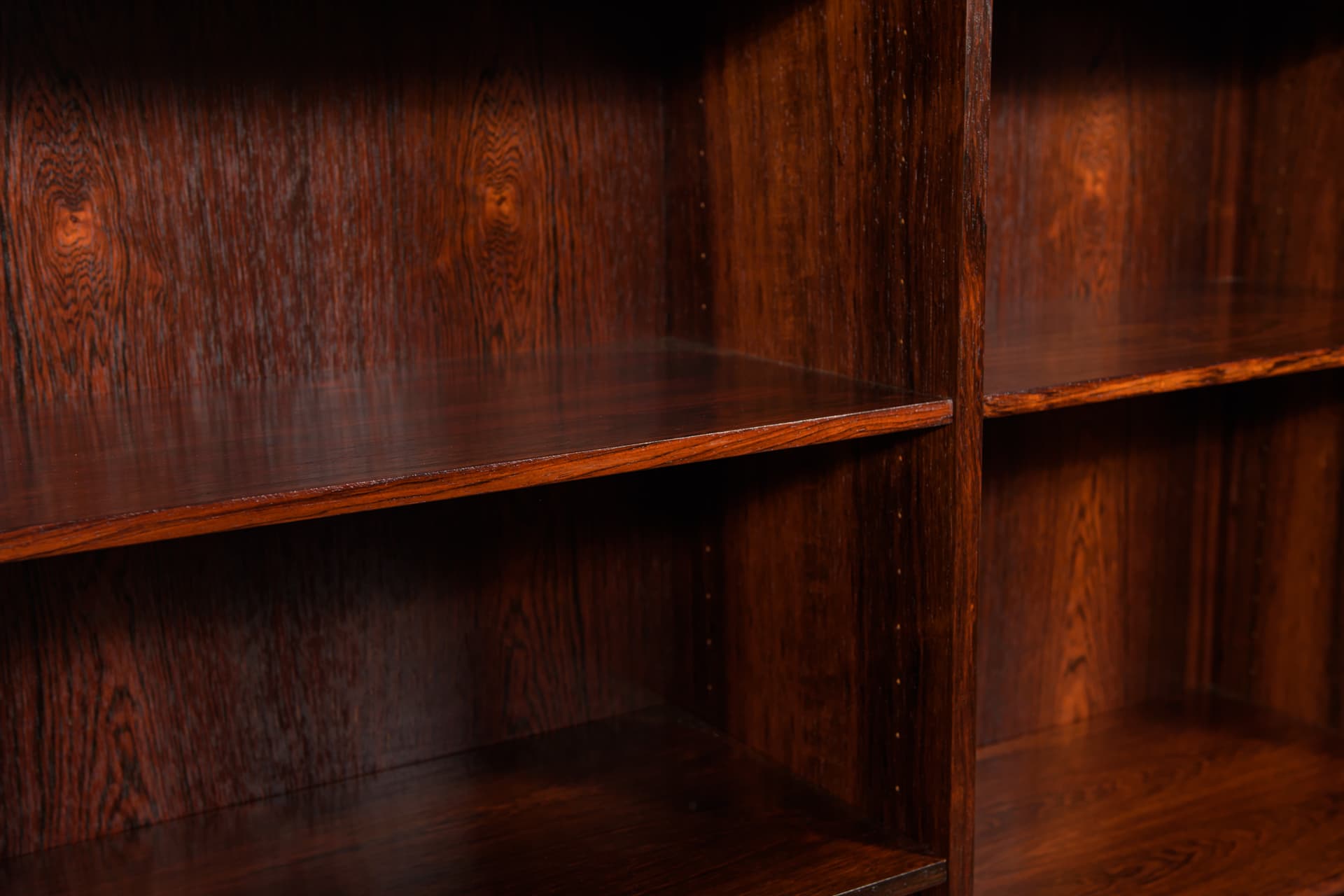Shelving unit, dark brown rosewood, Denmark, 1960s. - 147048