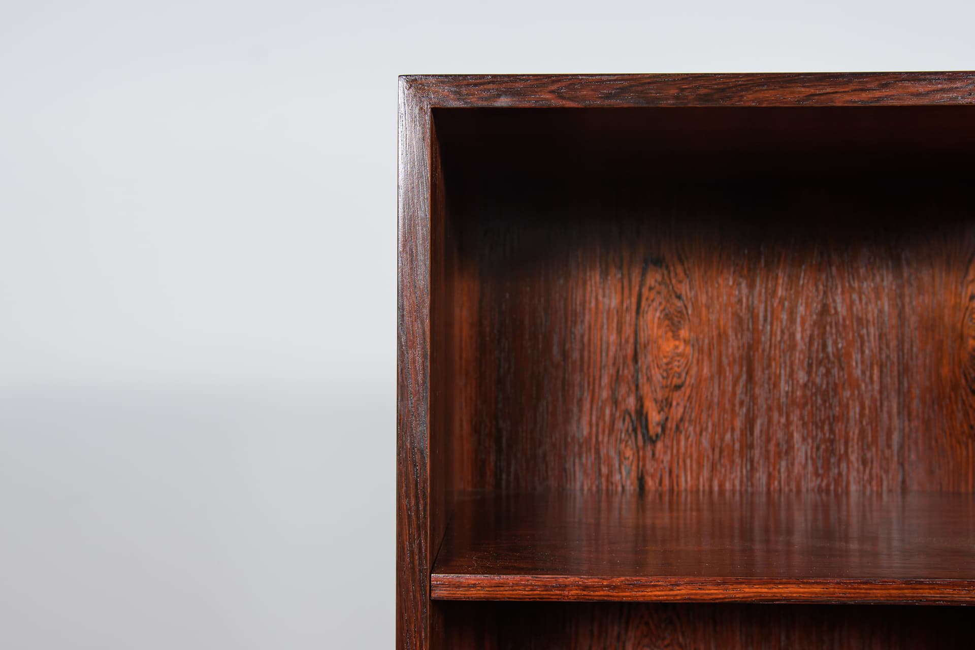 Shelving unit, dark brown rosewood, Denmark, 1960s. - 147049
