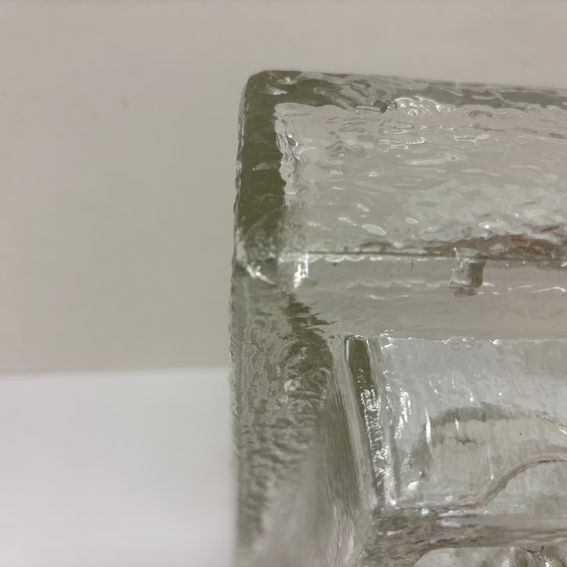 Para kinkietów Glashütte, szkło transparentne, Limburg, Niemcy, lata 70. - 149532