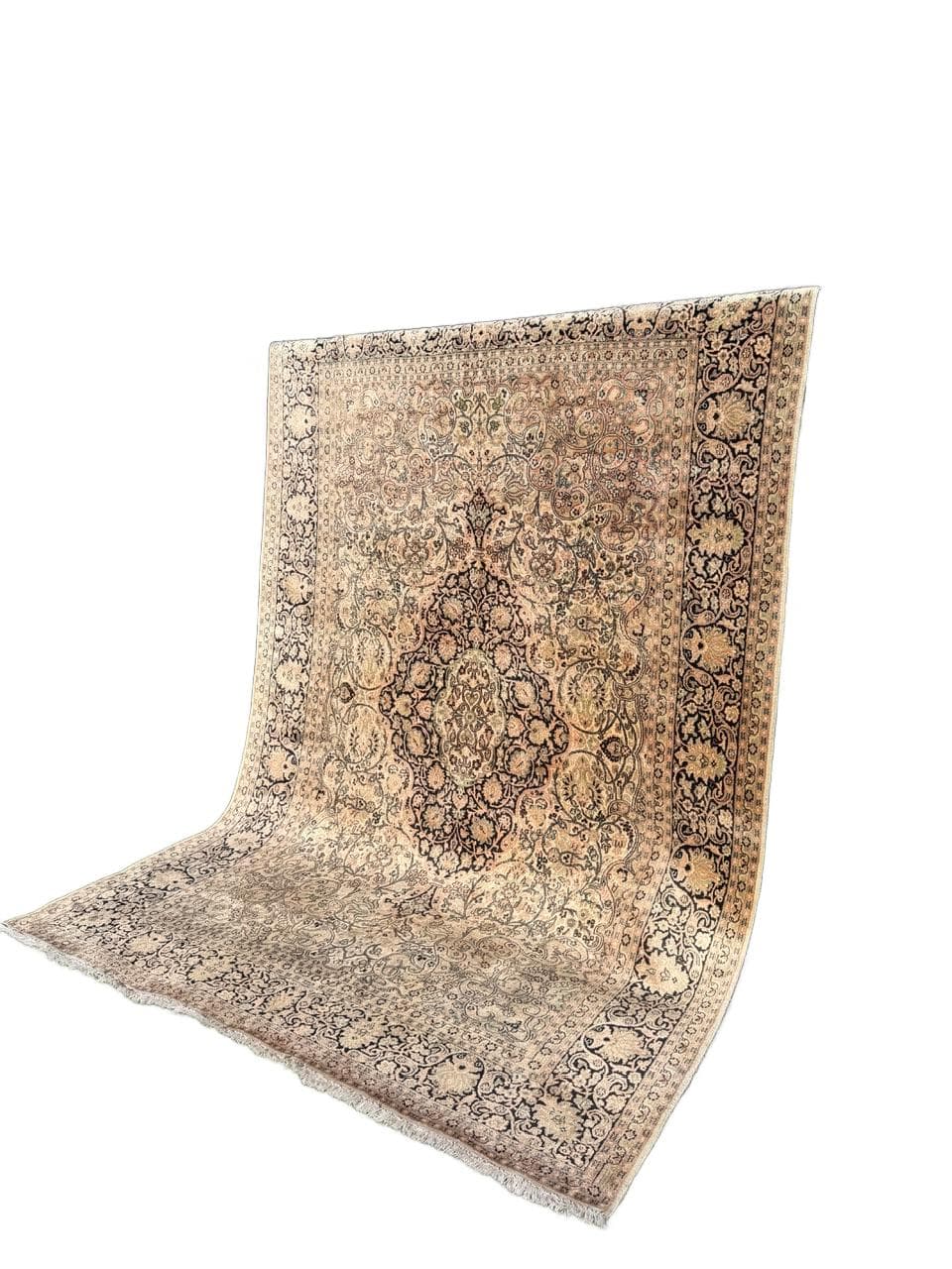 Rug Ghoum, 315x210 cm, beige silk, India, 1990s.