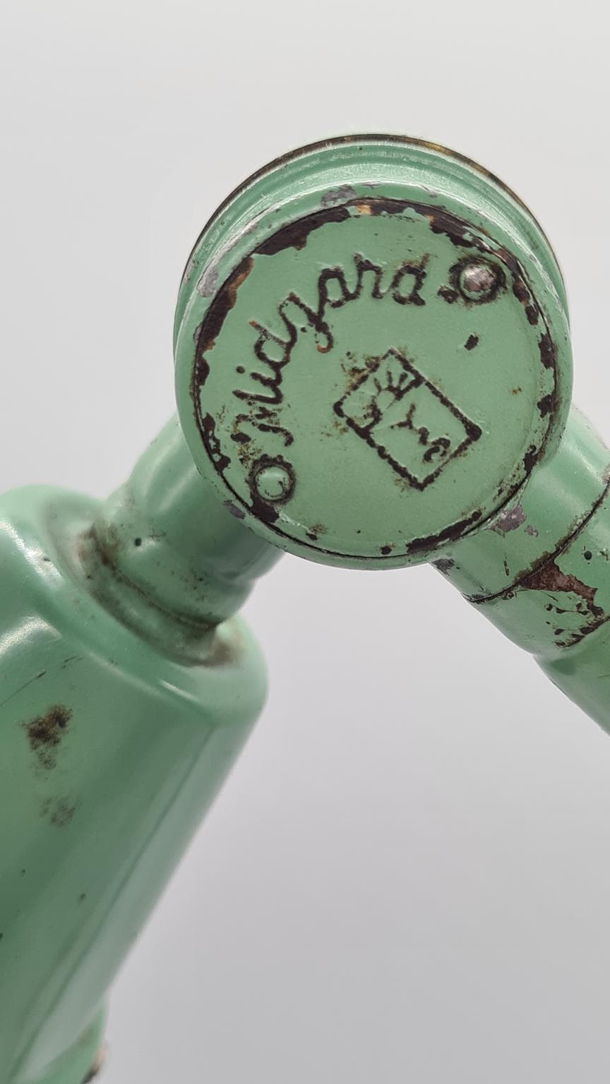 Adjustable lamp, green, metal, by C. Fischer, Germany, 1950s. - 157969