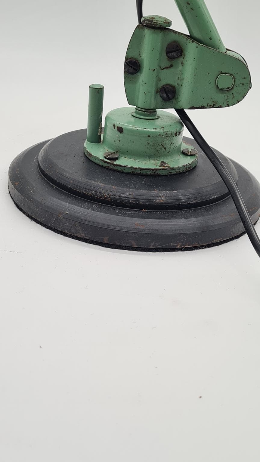 Adjustable lamp, green, metal, by C. Fischer, Germany, 1950s. - 157968