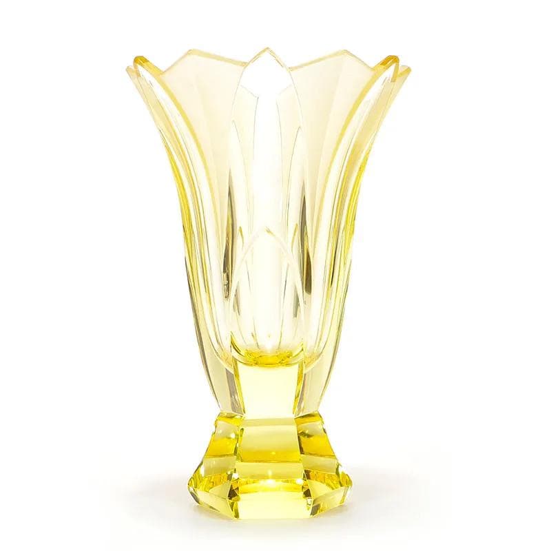 Wazon Art Deco, kryształ żółty, proj. R. Hlouszek, Czechy, początek XX w. - 10025