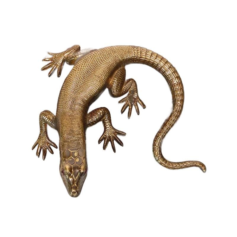 Przycisk do papieru secesyjny, złoty brąz, marmur, Austria, początek XX w.