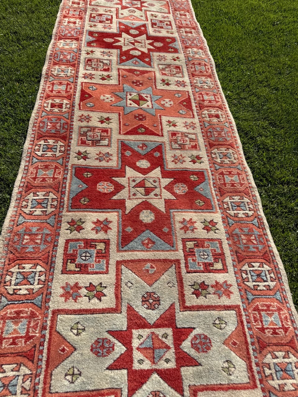 Runner Kazak, red wool, Turkey, 1990s. - 158106