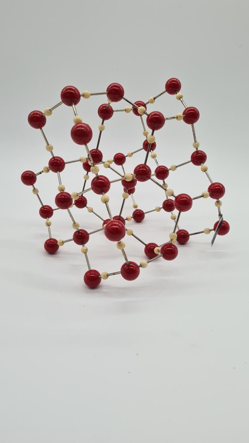 Ice Crystal Molecular Model, maroon, Czechoslovakia, 1950s. - 158179