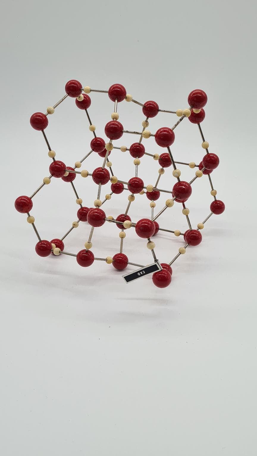 Ice Crystal Molecular Model, maroon, Czechoslovakia, 1950s. - 158180
