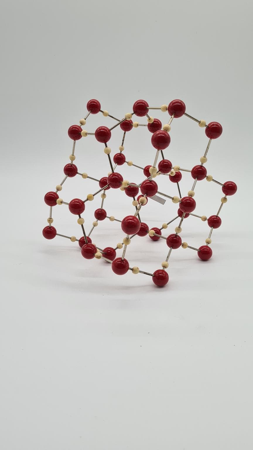 Ice Crystal Molecular Model, maroon, Czechoslovakia, 1950s. - 158178
