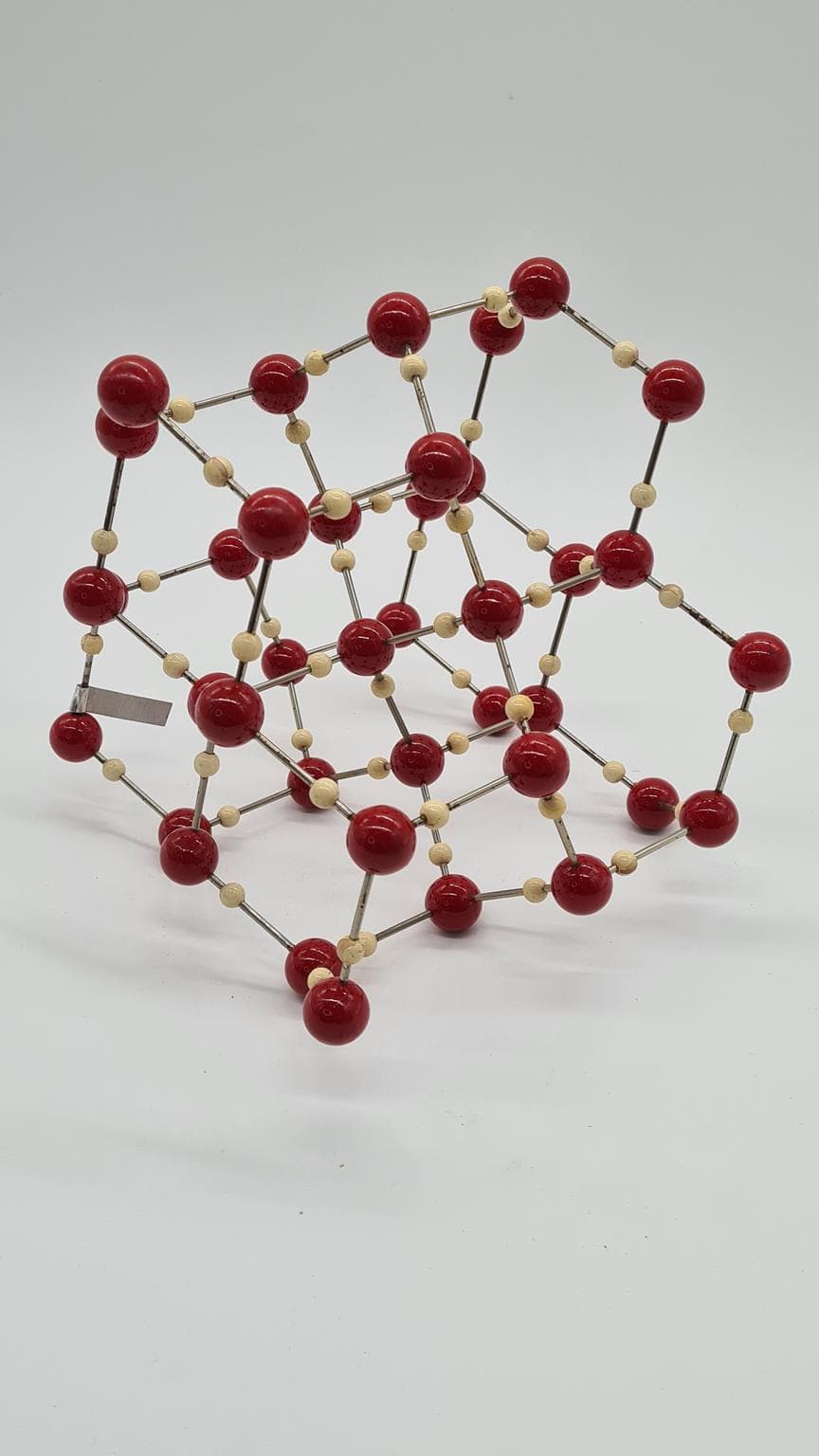 Ice Crystal Molecular Model, maroon, Czechoslovakia, 1950s. - 158182
