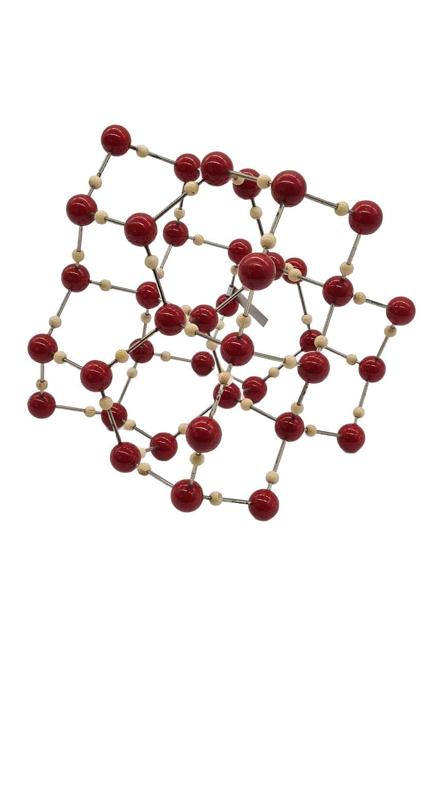 Ice Crystal Molecular Model, maroon, Czechoslovakia, 1950s.