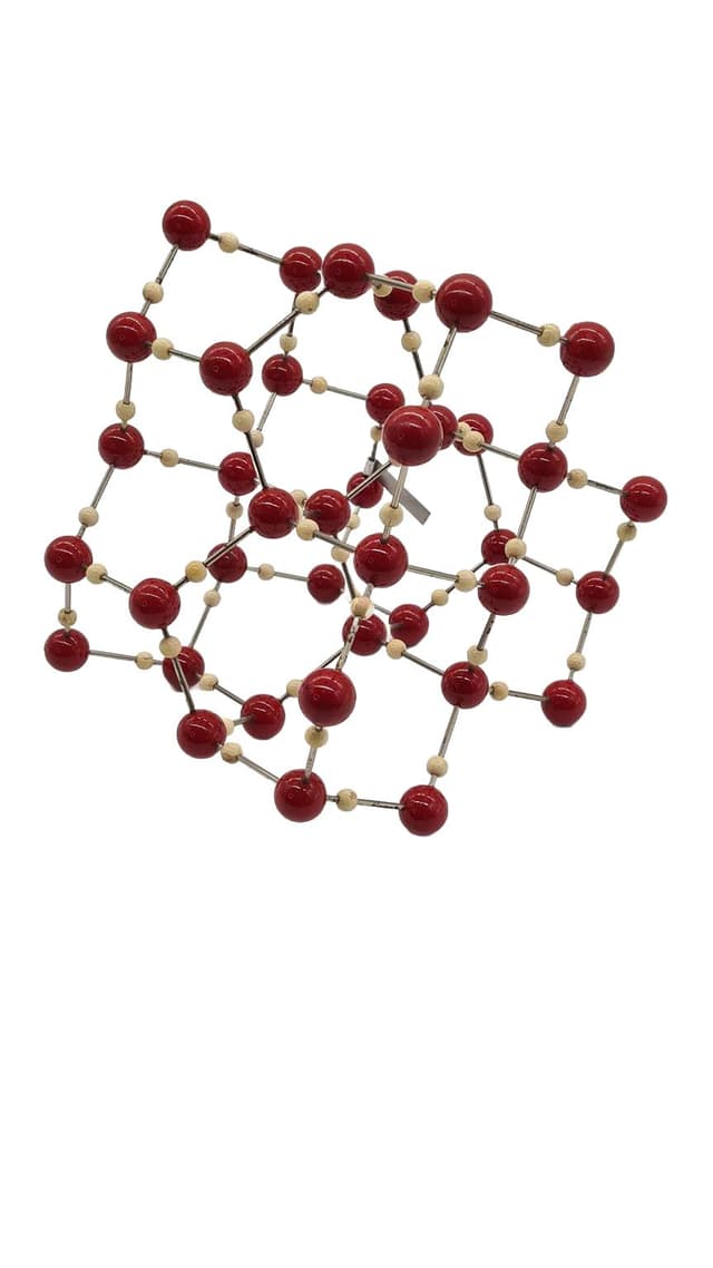 Ice Crystal Molecular Model, maroon, Czechoslovakia, 1950s. - DIMENSION