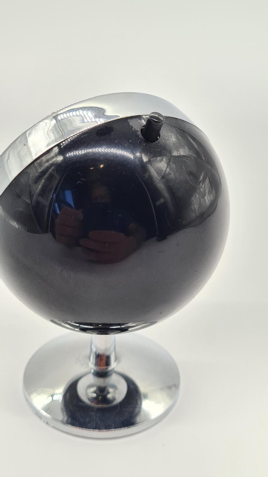 Kalendarz klapkowy Space Age, plastik czarny, lata 70. - 158200