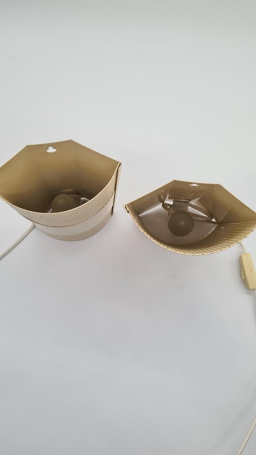 Wall sconce Model 319640, ivory white metal, David-GL Belysning, Denmark, 1970s. - 158215