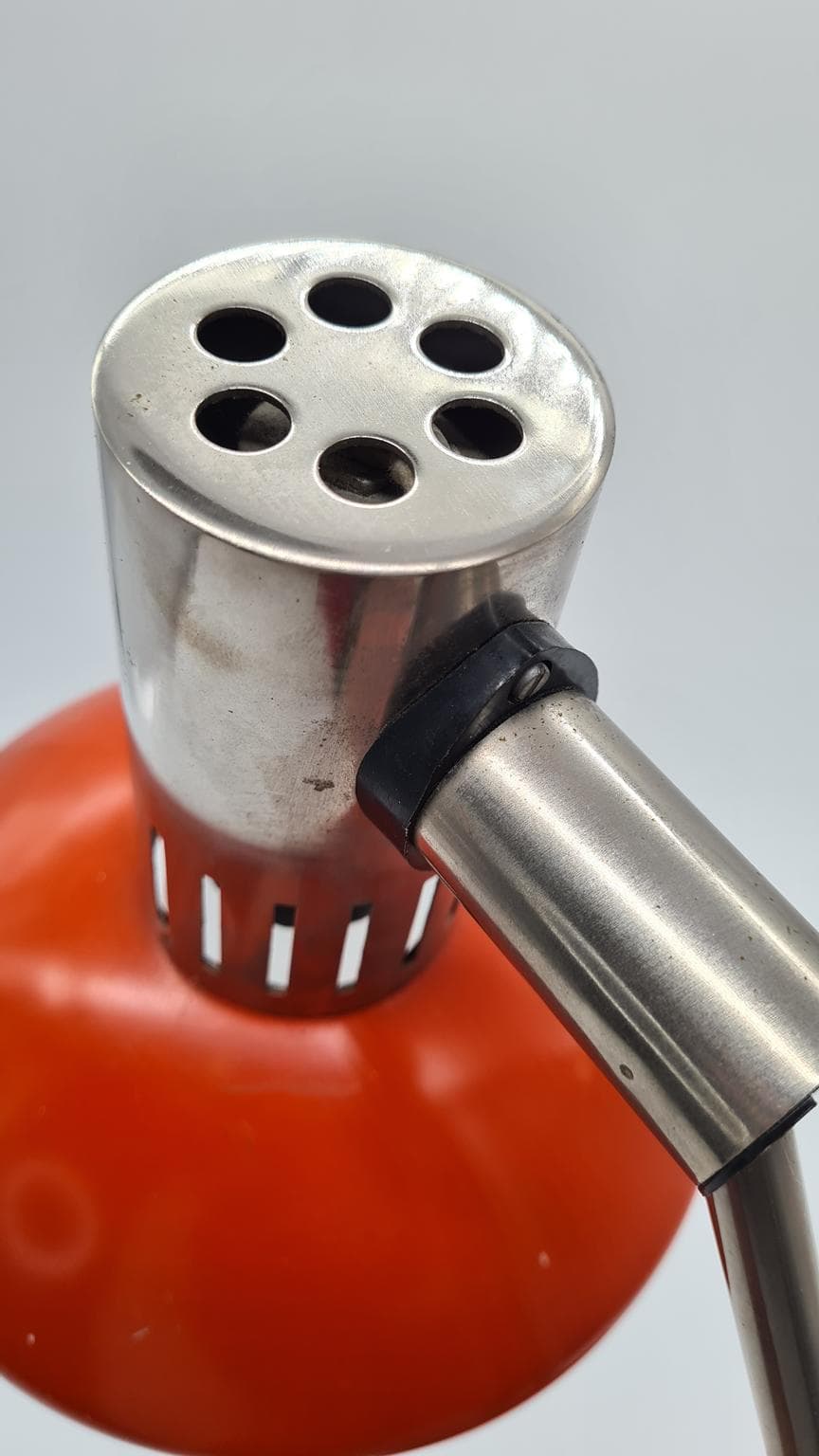 Table lamp, red metal, Aka Leuchten, Germany, 1970s. - 158228