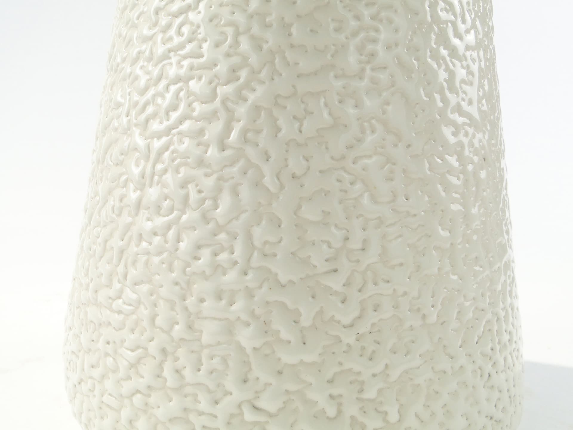 Wazon Noga Słonia, porcelit kość słoniowa, proj. W. Gołajewska, Polska, lata 60. - 158437