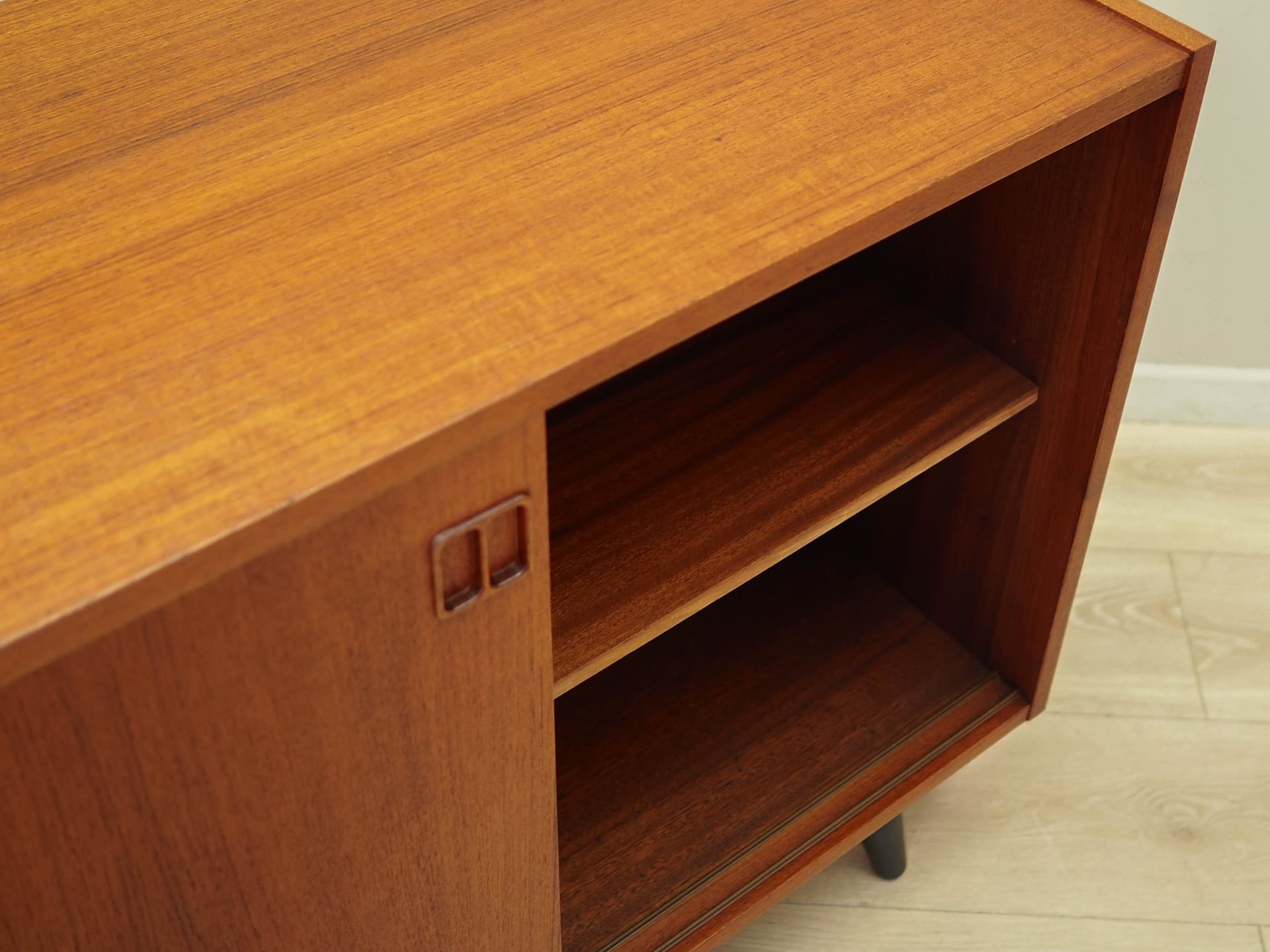 Cabinet, dark brown teak, Denmark, 1970s. - 158491