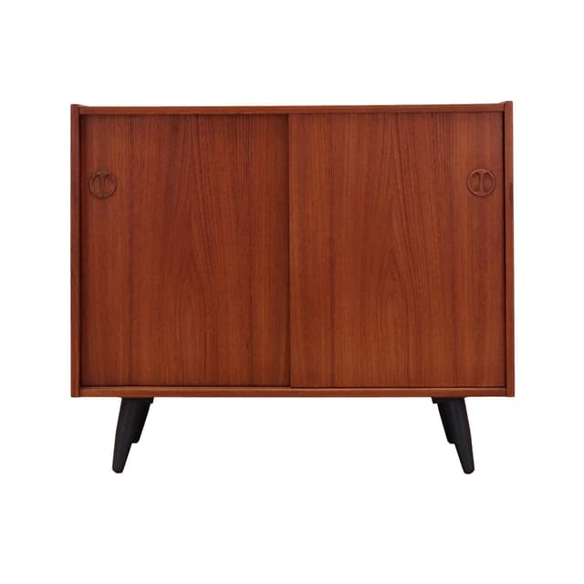 Cabinet, light brown teak, Denmark, 1970s. - DIMENSION